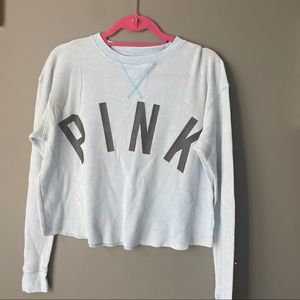 PINK Longsleeve Cropped Shirt